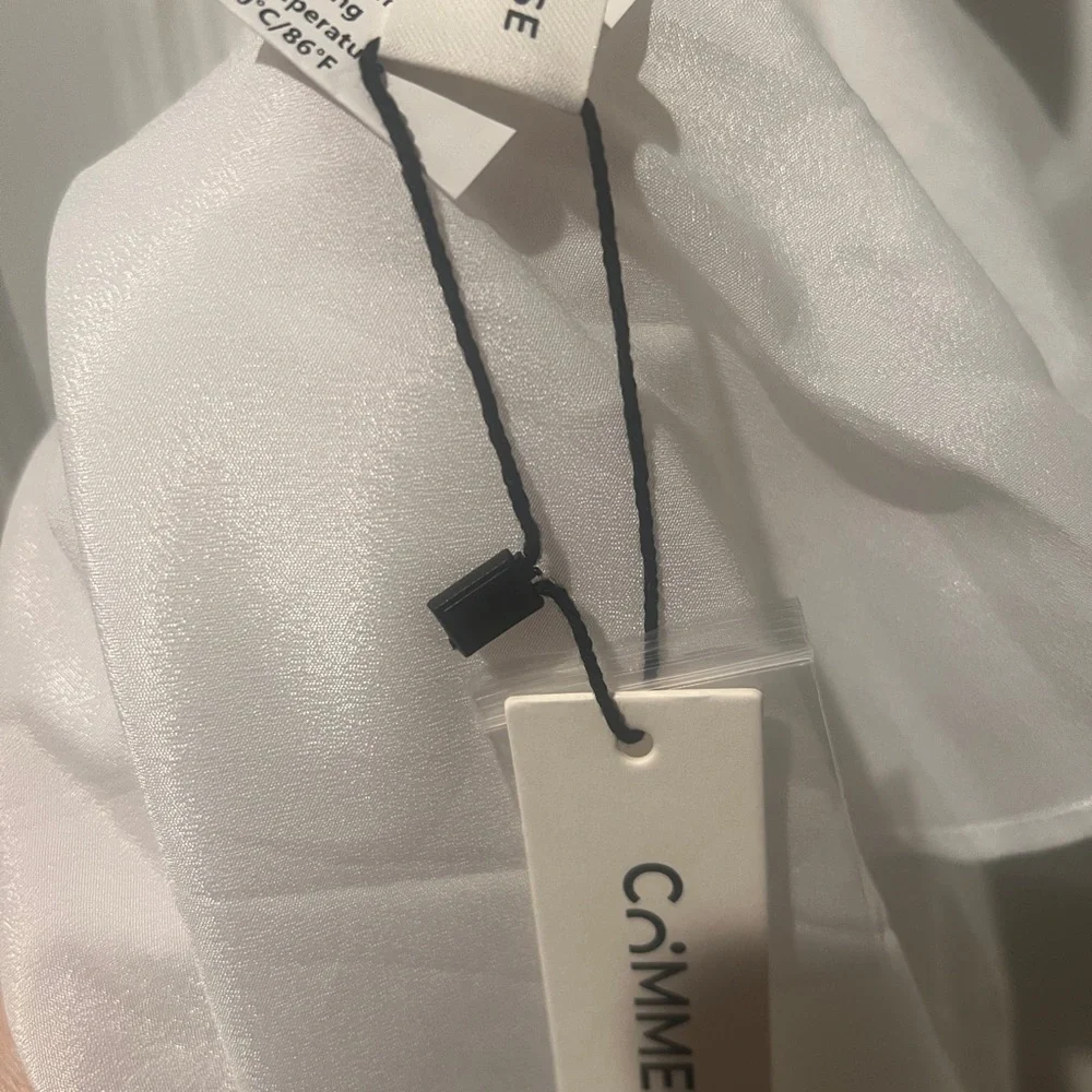 Commense White Button-Down Dress NWT - Picture 4 of 5